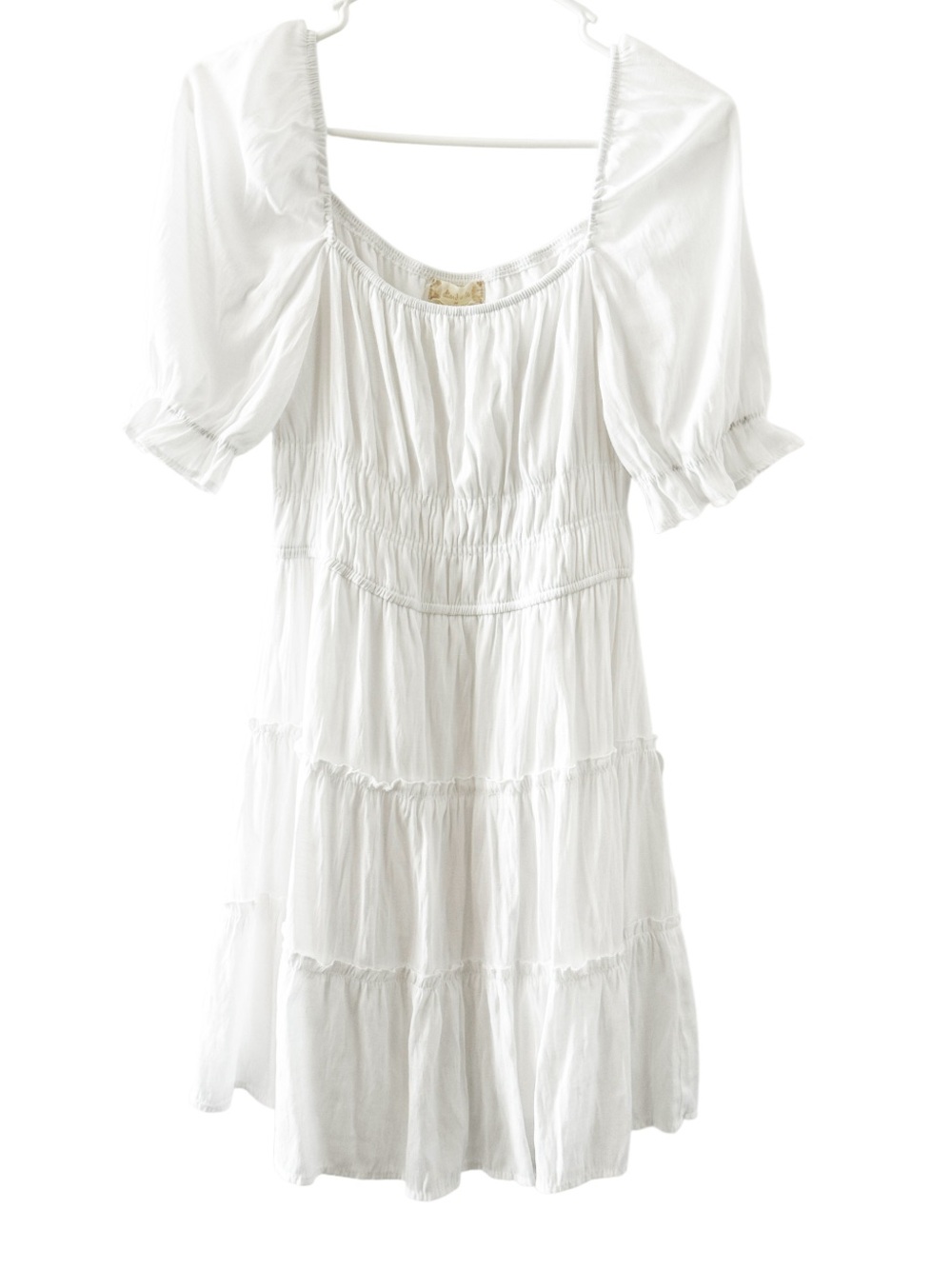 ALTAR’D STATE White MiniDress With Ruffle Sleeves Size Medium Like New! - Picture 2 of 3